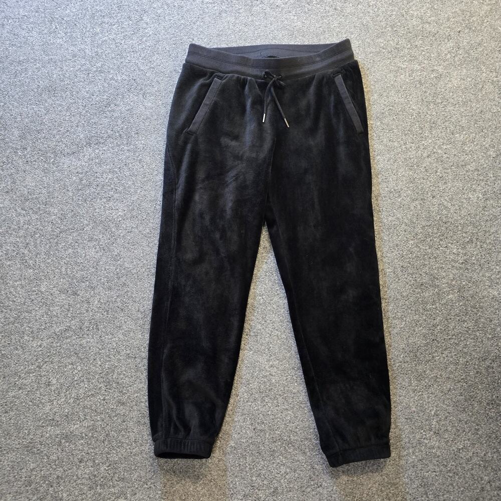Athleta Pants Womens Medium Black Recover Cozy Jogger Fleece Lined Teddy Casual